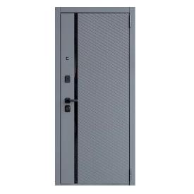 Дверь металл ДК 80 Софт графит Белый снег 960х2050 мм L