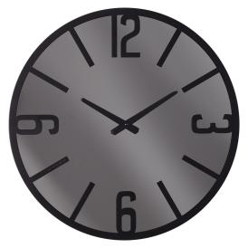Часы настенные Рубин Классика металл d50 см открытая стрелка черный/зеркало 5007-001