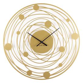 Часы настенные Рубин Молекула металл d50 см открытая стрелка золото 5018-003